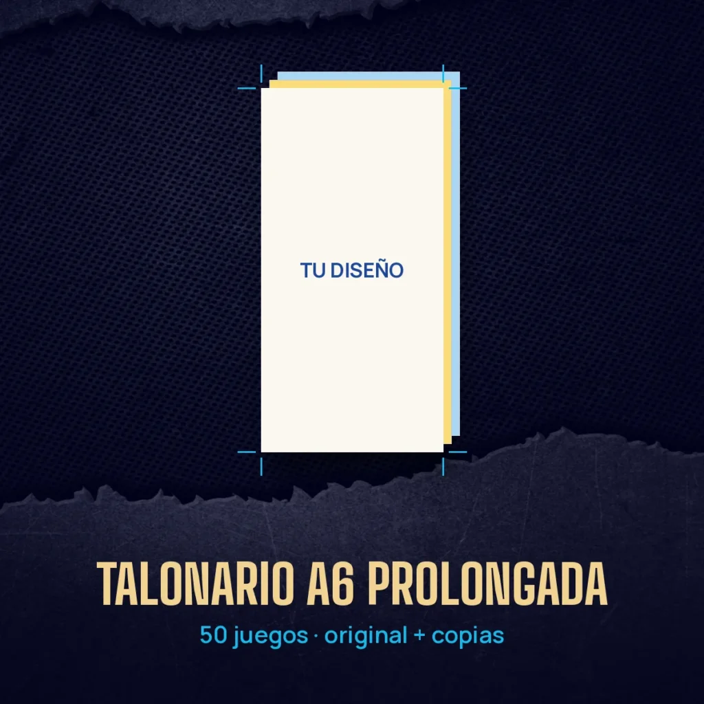 Talonario copiativo A6 prolongada